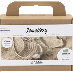 Creativ Company - Mini DIY Kit Smykker, Aventurinhalskæde og -armbånd, 1 pk.