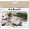 Creativ Company - Mini DIY Kit Punch Needle , beige, Nøglevedhæng, 1 pk.