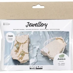 Creativ Company - Mini DIY Kit Smykker, Aventurinmix armbånd og øreringe, 1 pk.
