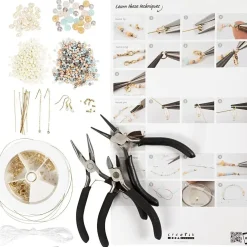 Creativ Company - Start DIY Kit Smykker Klassiske Perler, 1 pk.
