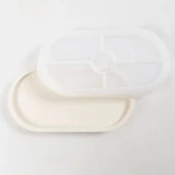 Creativ Company - Start DIY Kit Resin Støbning, blå, lys pink, hvid, Lysestager og fade, 1 pk.