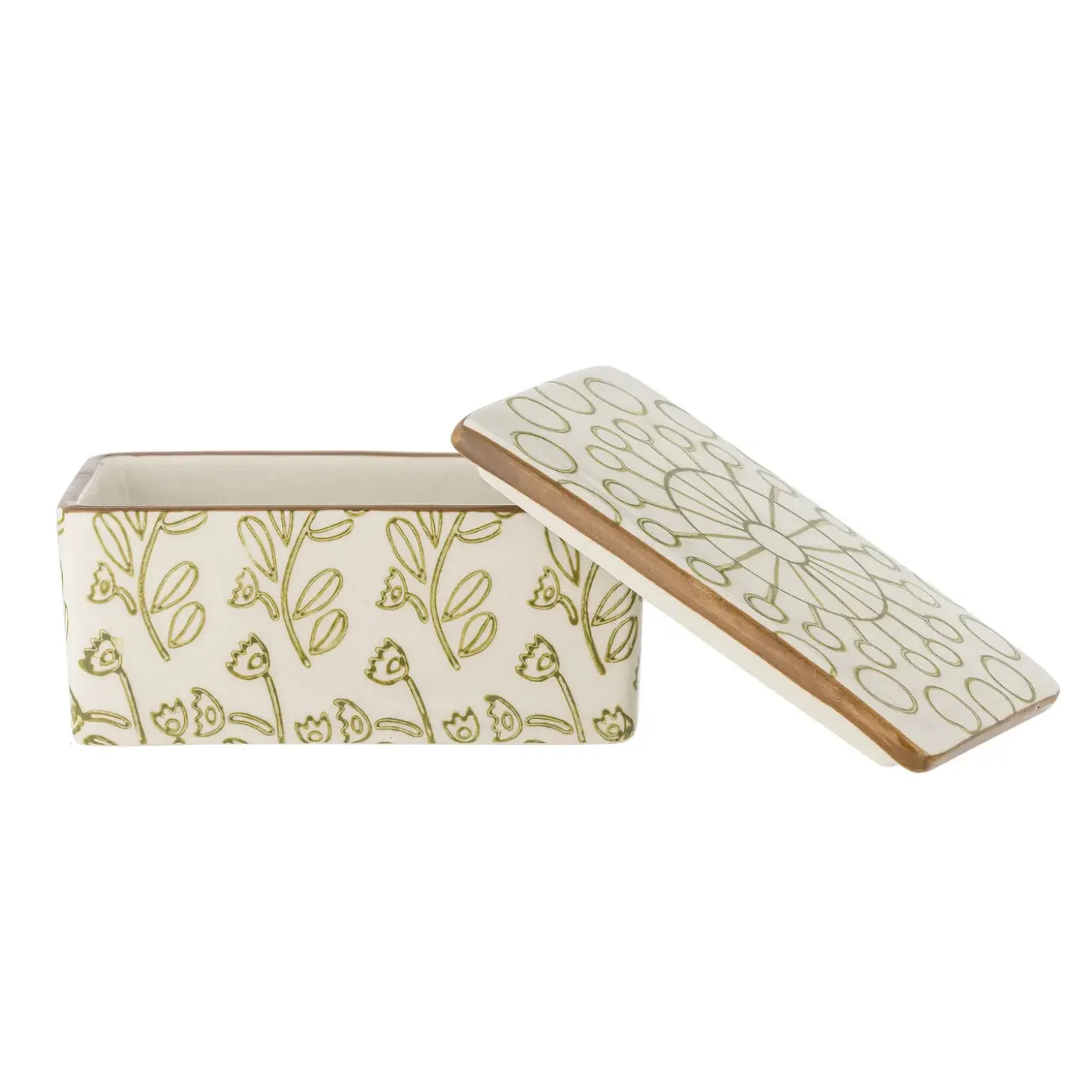 Creative Collection - Maple Smørboks, Grøn, Stentøj