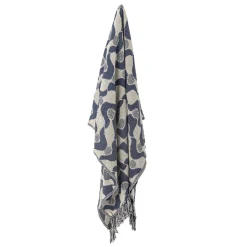 Creative Collection - Santena Plaid, Blå, Genanvendt Bomuld
