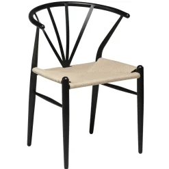 DAN-FORM - DELTA Stol - Natur Rattan/Sort Lak