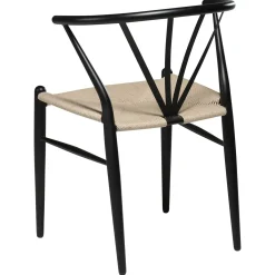 DAN-FORM - DELTA Stol - Natur Rattan/Sort Lak
