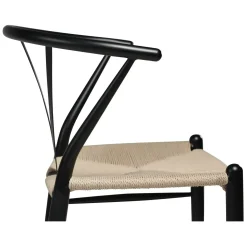 DAN-FORM - DELTA Stol - Natur Rattan/Sort Lak