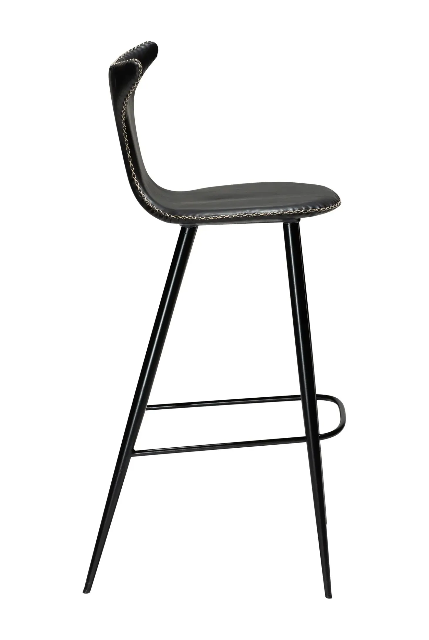 DAN-FORM - DOLPHIN Barstol - Vintage sort kunstlæder