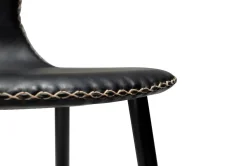 DAN-FORM - DOLPHIN Barstol - Vintage sort kunstlæder