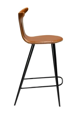 DAN-FORM - DOLPHIN Barstol - Vintage Lysebrun kunstlæder - lav model