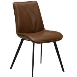 DAN-FORM - FIERCE Stol - Vintage lysebrun kunstlæder