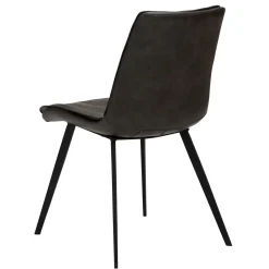 DAN-FORM - FIERCE Stol - Vintage grå kunstlæder