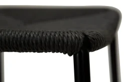 DAN-FORM - STILETTO Barstol - Sort papirsnor
