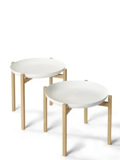 Design House Stockholm - Lille Bord - Tablo - Hvid/eg - Høj