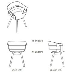 Design House Stockholm stol - Wick stol i ask sæde/ask ben
