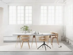 Design House Stockholm stol - Wick stol i ask sæde/hvide ben