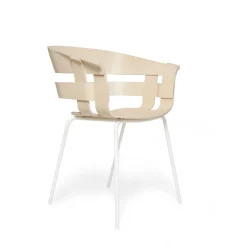 Design House Stockholm stol - Wick stol i ask sæde/hvide ben