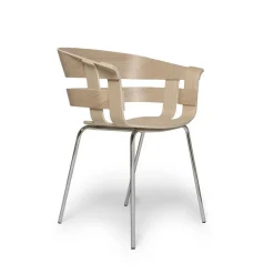 Design House Stockholm stol - Wick stol i eg sæde/krom ben
