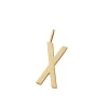 Design Letters - Bogstav vedhæng - "X" - Forgyldt guld mat