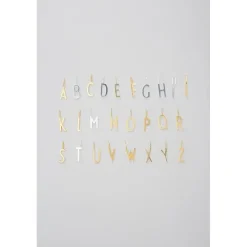 Design Letters - Bogstav vedhæng - "X" - Forgyldt guld mat