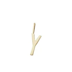 Design Letters - Bogstav vedhæng H10 - "Y" - Forgyldt guld
