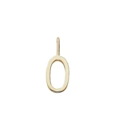 Design Letters - Bogstav vedhæng H10 - "O" - Forgyldt guld