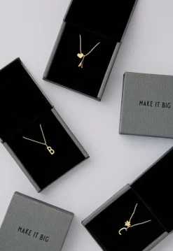 Design Letters - Bogstav vedhæng H10 - "O" - Forgyldt guld