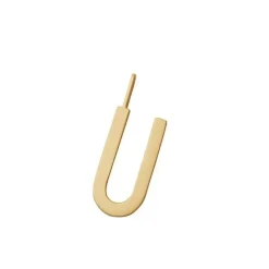 Design Letters - Bogstav vedhæng - "U" - Forgyldt guld mat
