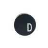 Design Letters - iphone oplader - Charger - "D" - Sort