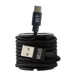 Design Letters - Oplader kabel - USBC - Sort
