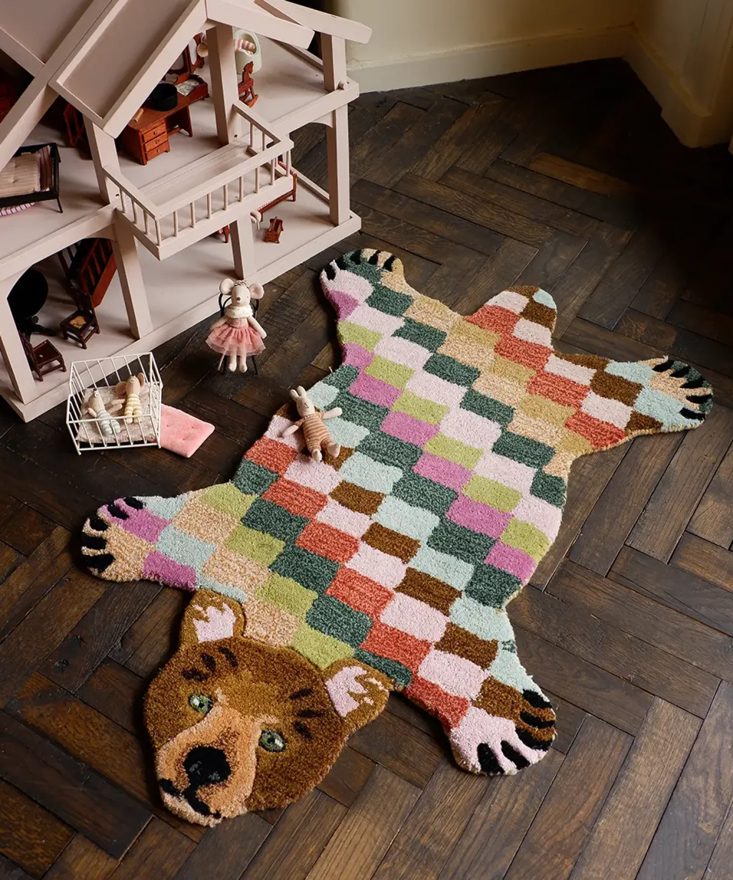 Doing Goods - Gulvtæppe - Bjørn - Archie Check - Small - 92 x 62 cm