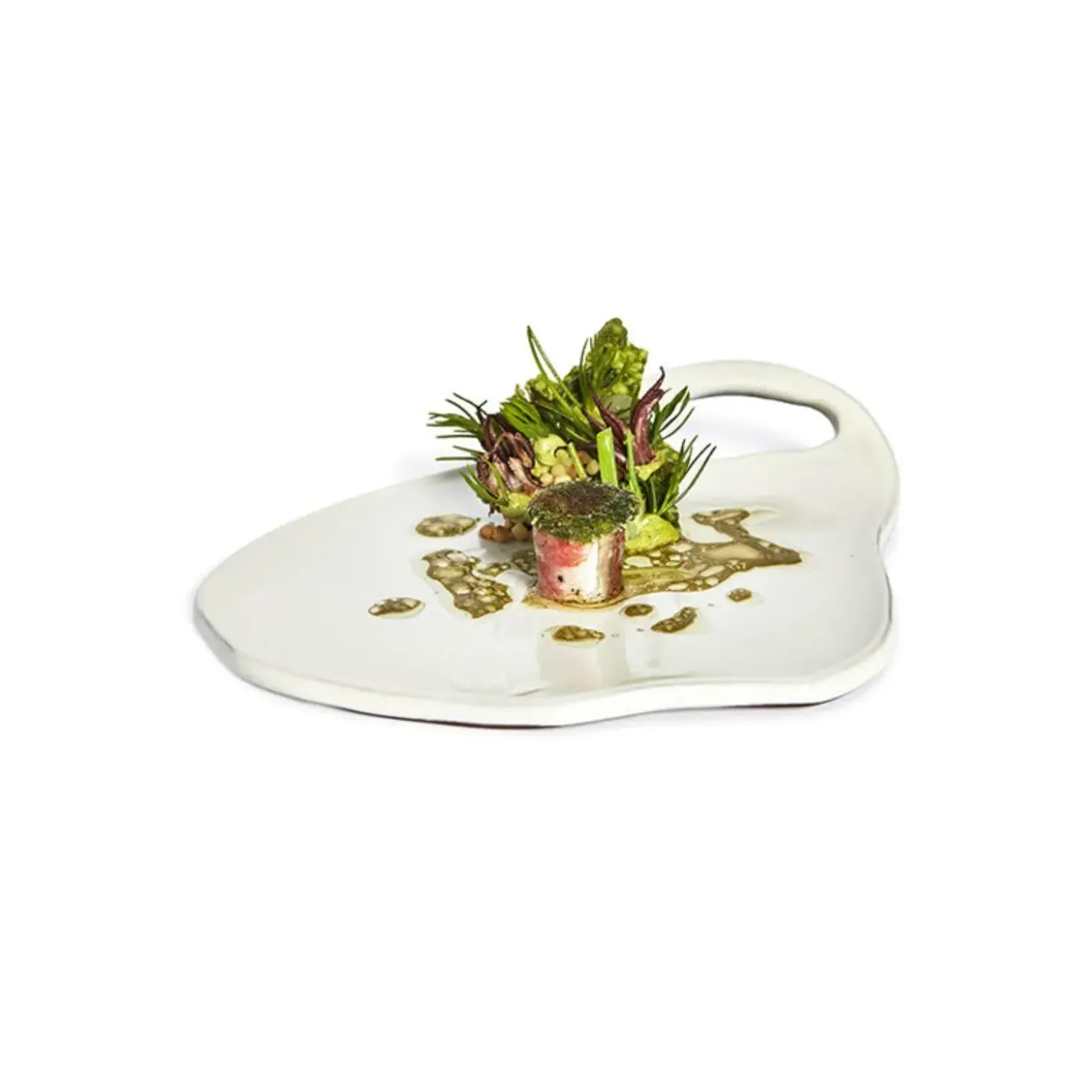 DutchDeluxes - Board plate/Tallerken - Lola - 28x23 cm - Hvid
