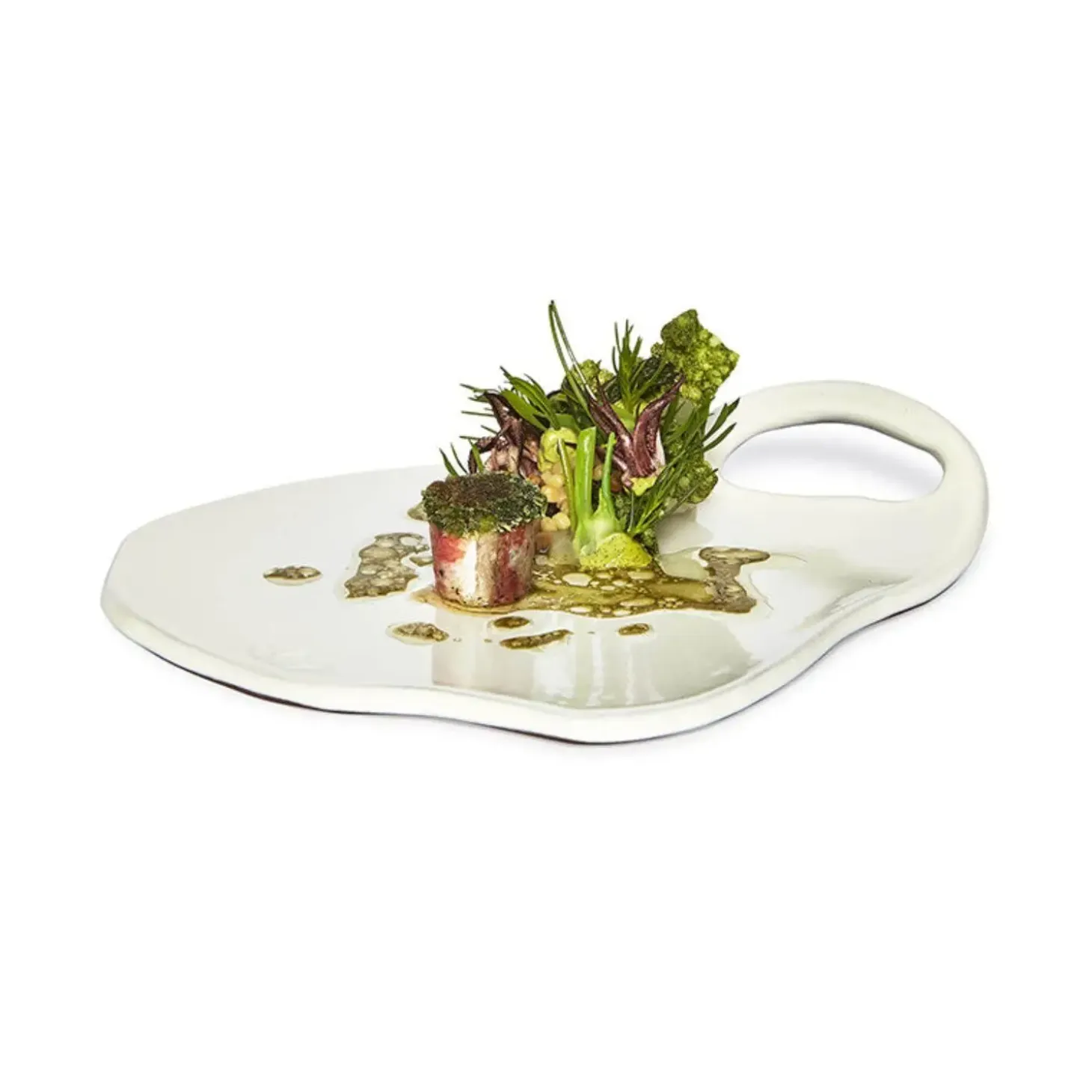 DutchDeluxes - Board plate/Tallerken - Ted - 31x22 cm - Hvid