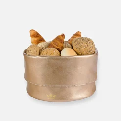 DutchDeluxes - Bread Basket Brødkurv - Ben - Guld læder
