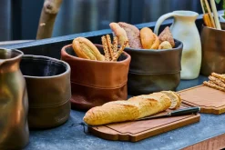 DutchDeluxes - Bread Basket Brødkurv - Ben - Vintage grå læder