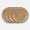 DutchDeluxes - Coaster set of 4 - Glasbrik - Guld læder