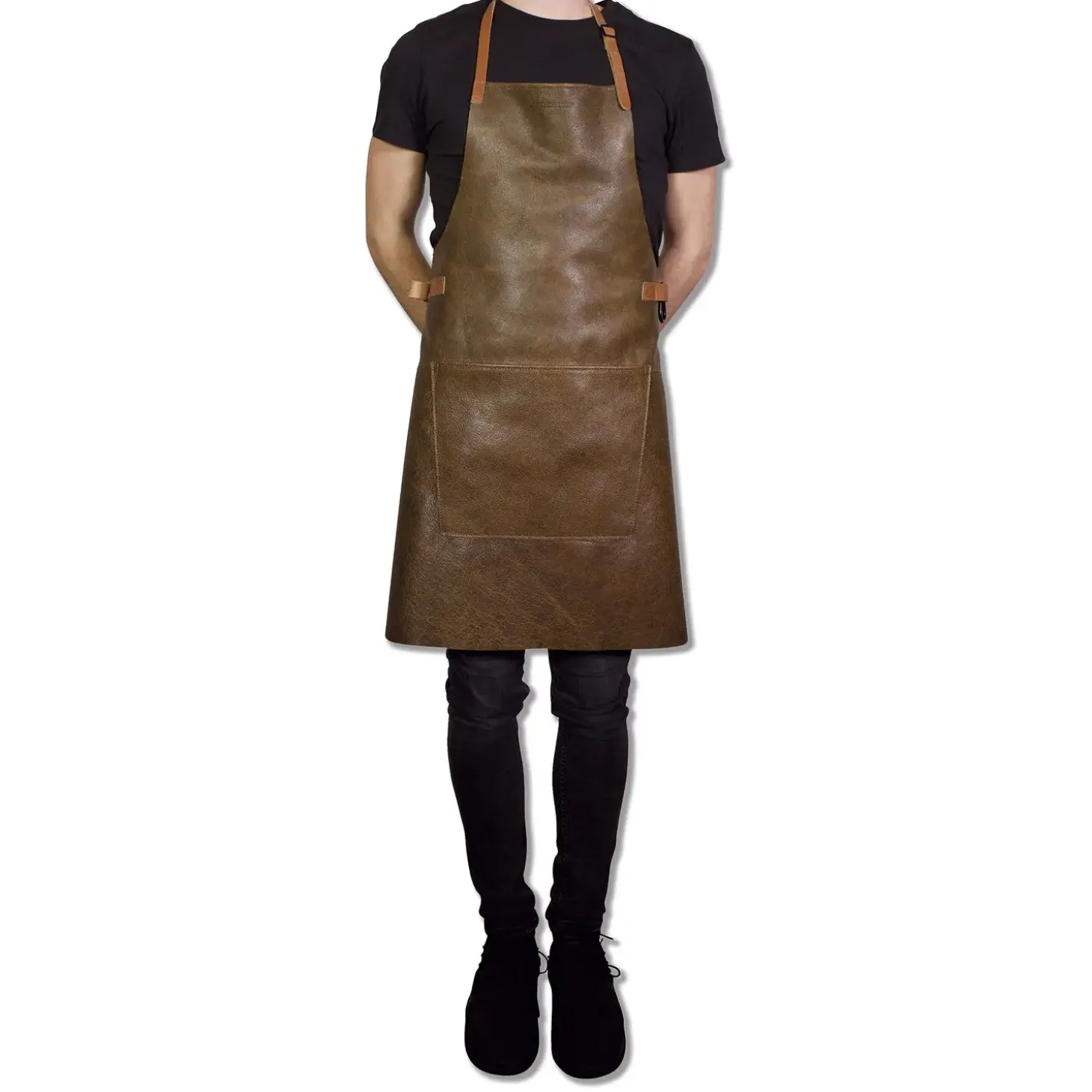 DutchDeluxes - Forklæde - BBQ Style - Vintage Brun Læder