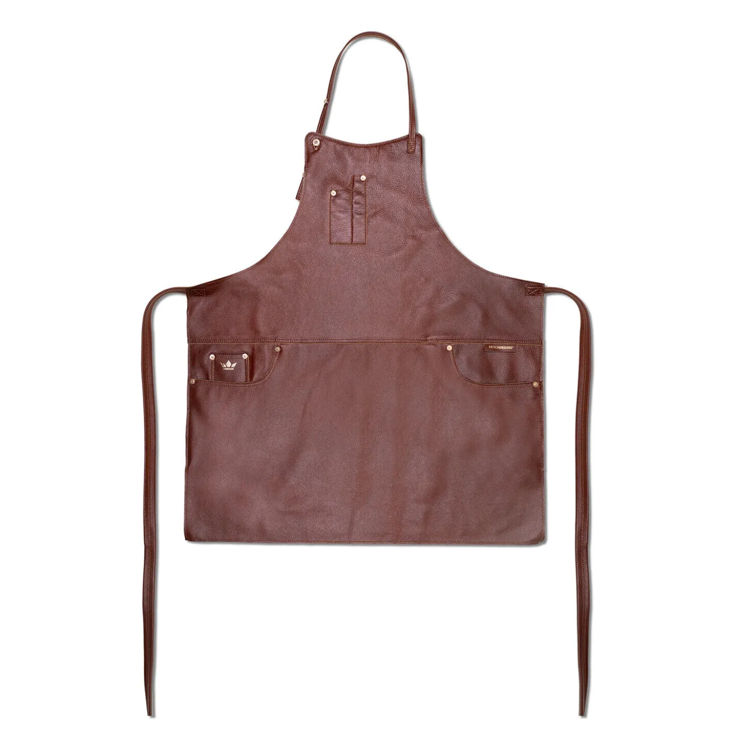 DutchDeluxes - Forklæde - Five Pockets Apron Slim Fit - Brun læder