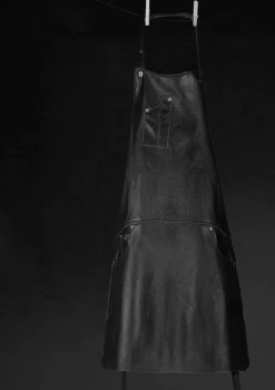 DutchDeluxes - Forklæde - Five Pockets Apron Slim Fit - Sort Læder