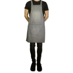 DutchDeluxes - Forklæde - Suspender Style - Grå Denim