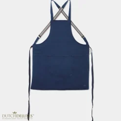 DutchDeluxes - Forklæde - Suspender Style - Denim Blue