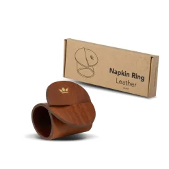 DutchDeluxes - Napkin Ring - Set of 4 - Vintage Cognac læder