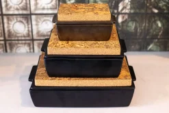 DutchDeluxes - Oven Dish Sæt - Rektangulær - Sort - 27x24 cm