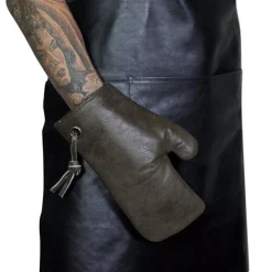 DutchDeluxes - Ovn Handske - Oven Glove - Vintage Grå Læder