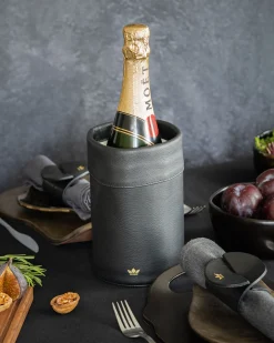 DutchDeluxes - Vinkøler - Wine cooler - Vintage Grå Læder