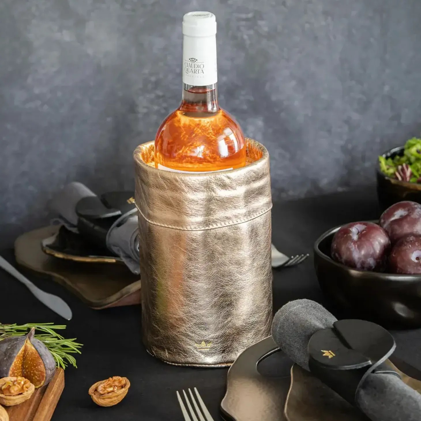 DutchDeluxes - Vinkøler - Wine cooler - Pearly Rose Læder