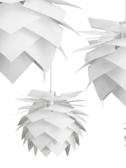 Dyberg Larsen - PineApple Pendel Lampe - Small - Hvid, 30 x 35 x 35 cm