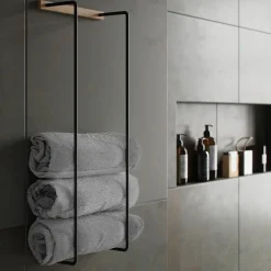 Ekta Living - Håndklædeholder - Towel Rack - Røget Eg
