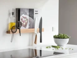 Ekta Living - Knivmagnet Hylde - Magnet Shelf - Nature Eg - 60 cm