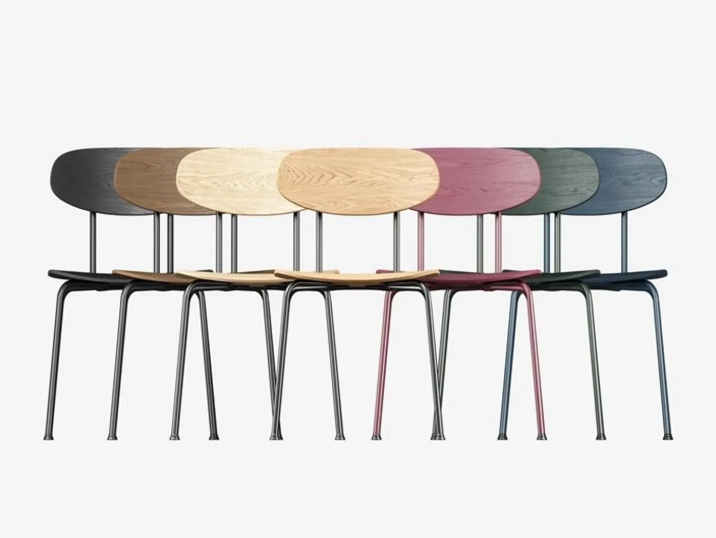 Ekta Living - Scala Chair - Rhubarb Red, Tekstil - Rhubarb