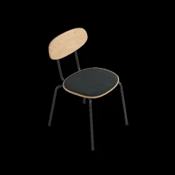 Ekta Living - Spisebordsstol - Scala - Olieret, Tekstil - Mørk grå